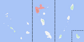 Range map of Antillotyphlops guadeloupensis